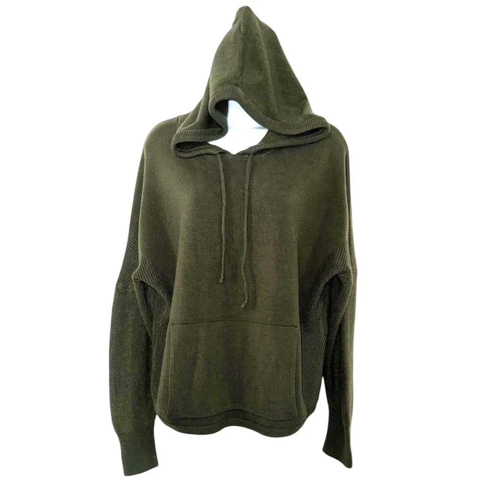 Six Fifty Olive Army Green LightWeight Pullover Hoodie Sweatshirt Women’s Size L